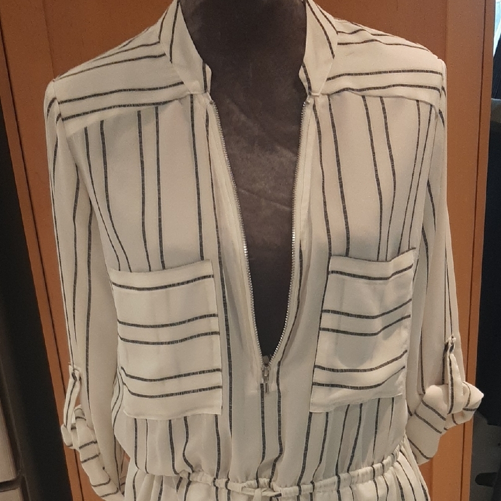 2 DRESS BDL🍌Banana Republic Gray/Green Tweed Sz12➕👄KismetStriped Gray/GreenSzL - Picture 10 of 13